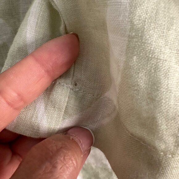 Stone Fox Wear Oversized Shirt Linen Aloe Lines Print Airy Lightweight XS/S - Picture 14 of 14